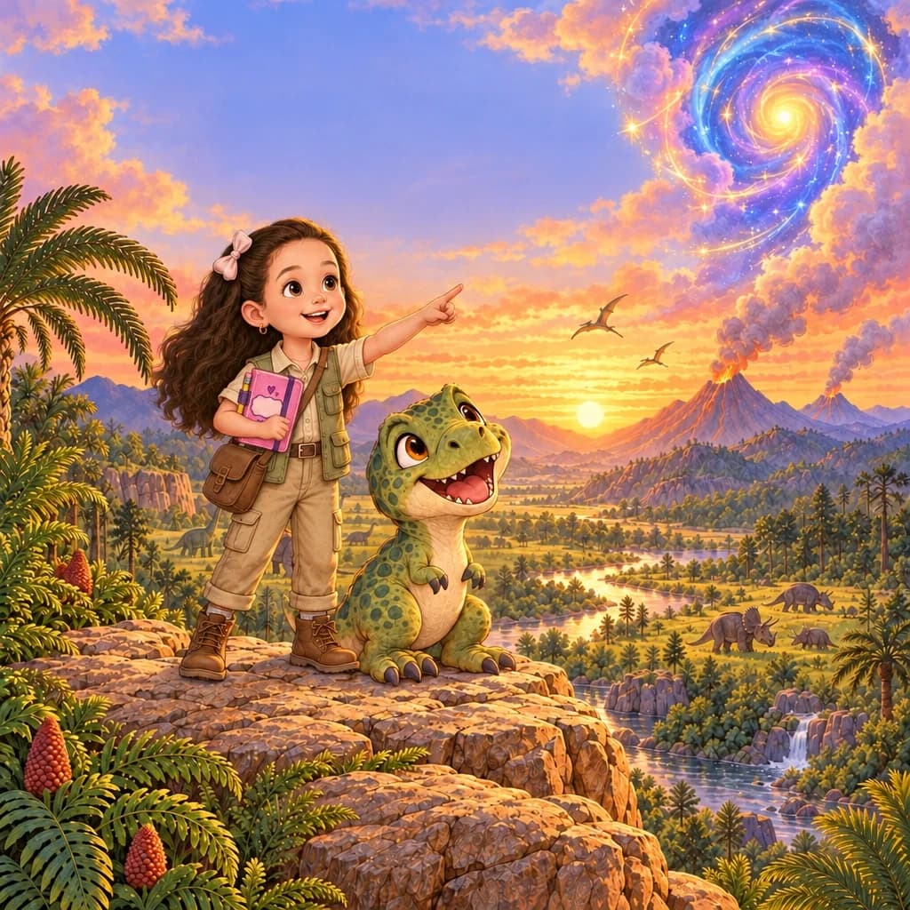 Cuento personalizado El valle de los dinosaurios: portada de ejemplo