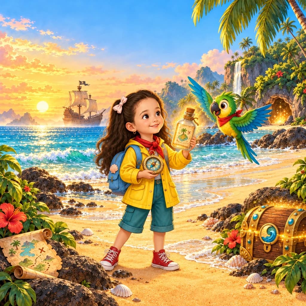 Cuento personalizado La isla escondida: portada de ejemplo