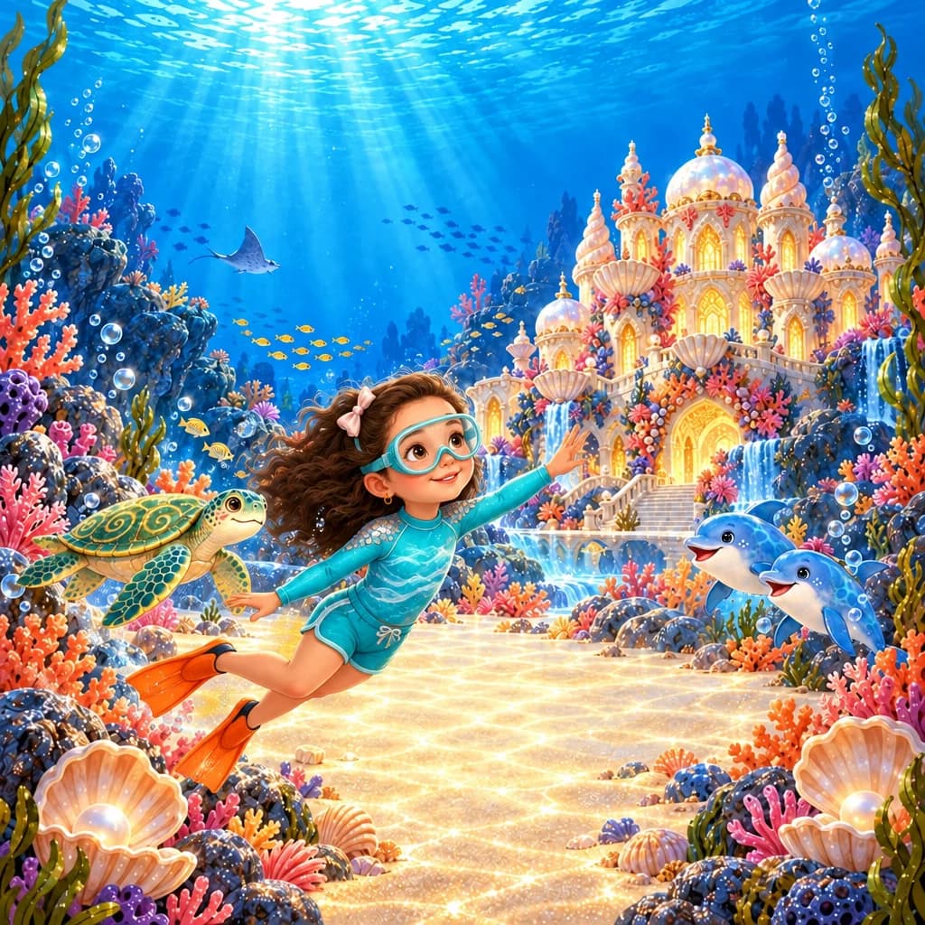 Cuento personalizado Mundo bajo el mar: portada de ejemplo