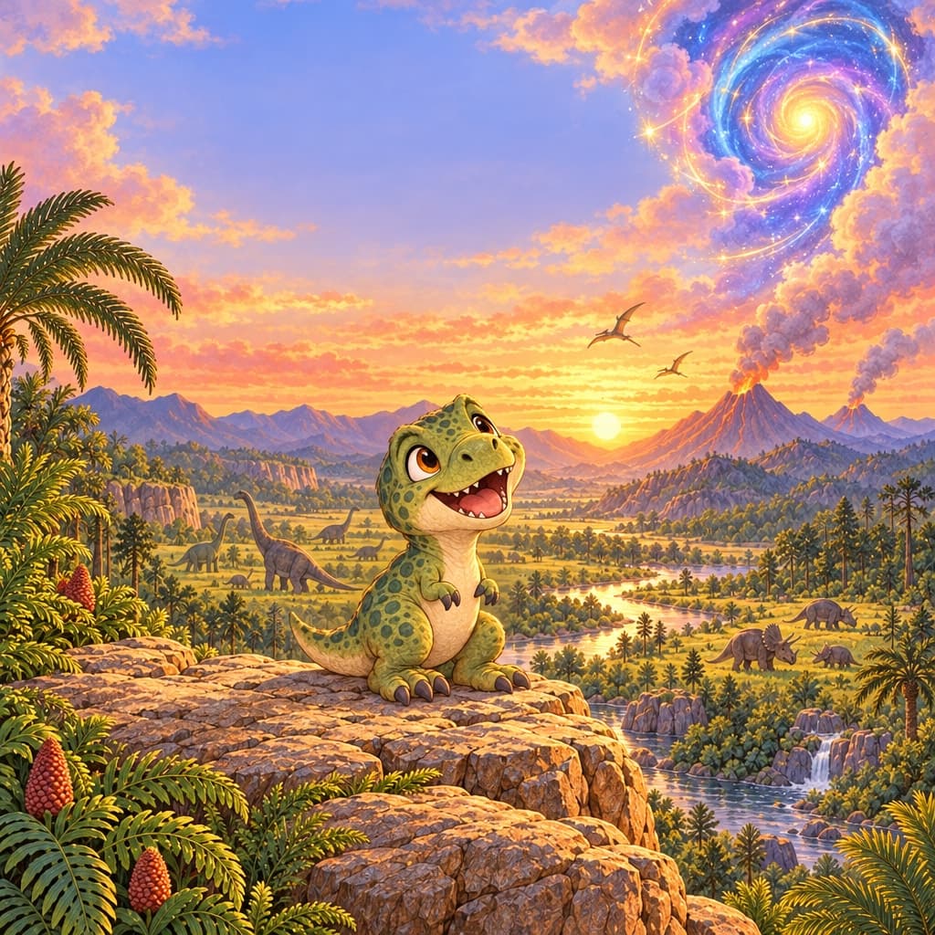 Portada del cuento personalizado El valle de los dinosaurios