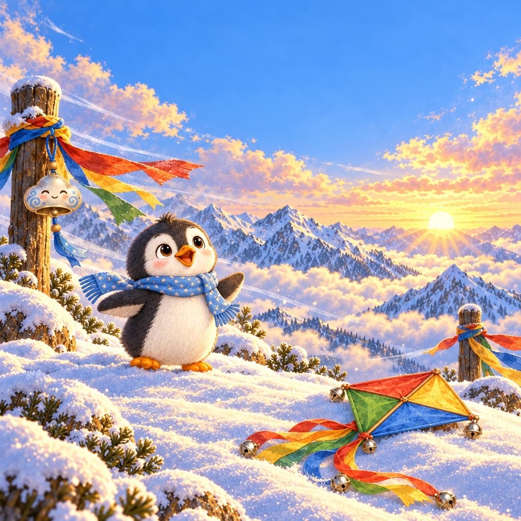 Portada del cuento personalizado El pingüino volador