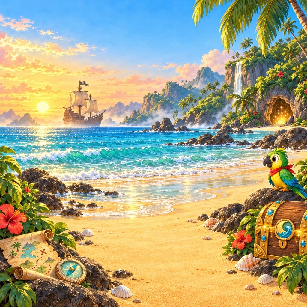 Portada del cuento personalizado La isla escondida